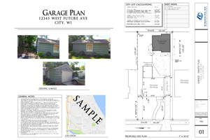 Dimension Garage Plan - SAMPLE B
